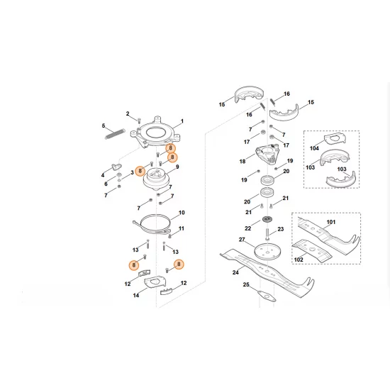 STIHL  Śruba sześciokątna M6x16 9008 345 1280